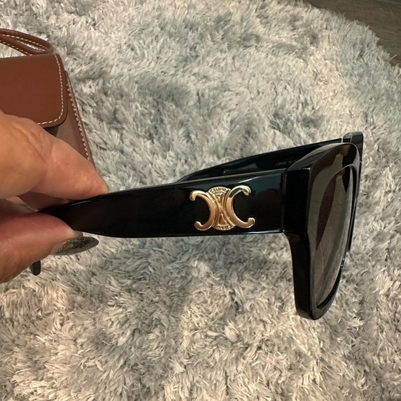 Celine Black Sunglasses with Brown Case